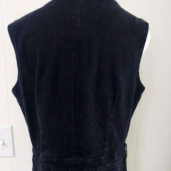 Black Denim Button-Down Dress - Picture 10 of 12
